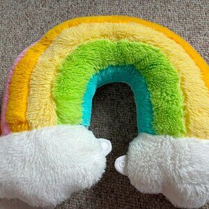 1 of iscream Rainbow Plush Furry Neck Pillow Kids Girls